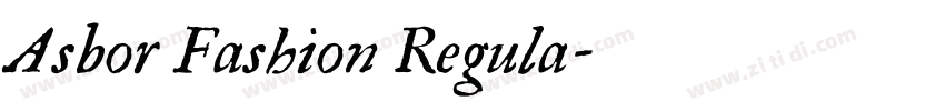Asbor Fashion Regula字体转换